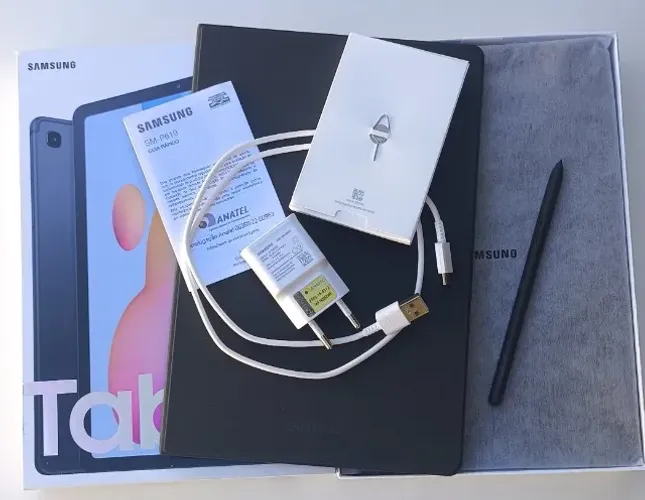 Samsung Galaxy Tab S6 Lite SM-P619 128GB 4G/LTE + Book Cover e S Pen Originais + Teclado