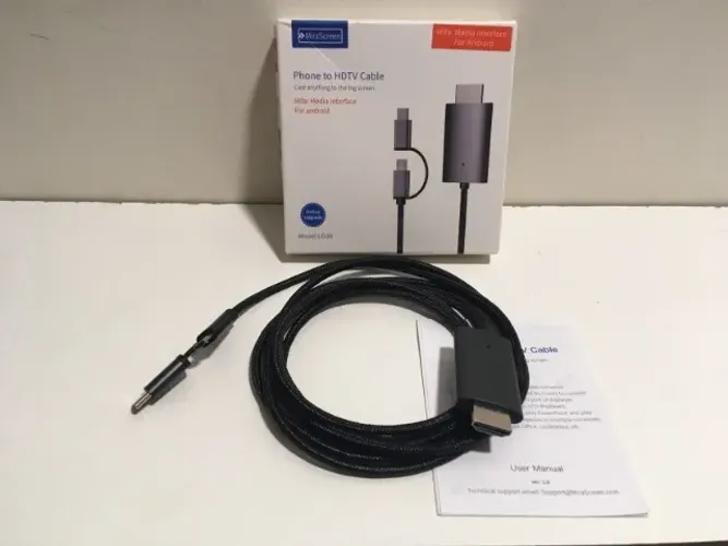 Cabo Adaptador Micro USB C HDMI LD39 para Espelhar na Tela ou Projetor o Celular - NOVO