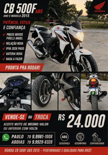 CB 500F Abs 2015 (Aceito Cartão).