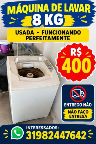 Vendo máquina de lavar 8 kg