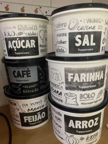 kit tupperware usado 6 peças