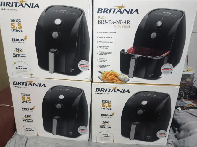 Fritadeira Air Fryer Britânia 5,5L 1500W BFR50 Redstone 127V