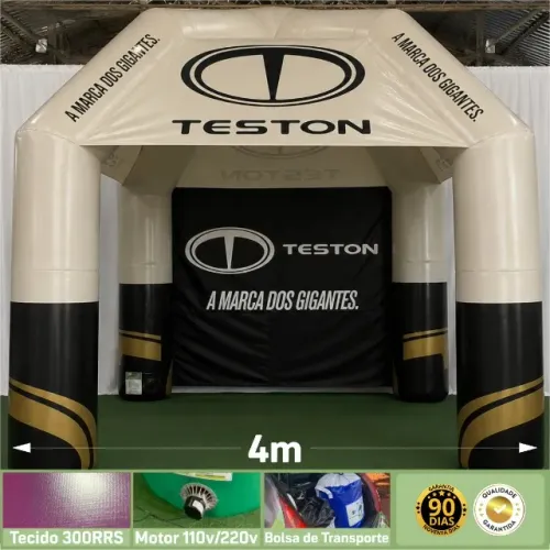Tenda Inflável 4x4m Modelo Stand em Nylon Aplicação de Logo - Enviamos para todo o BR