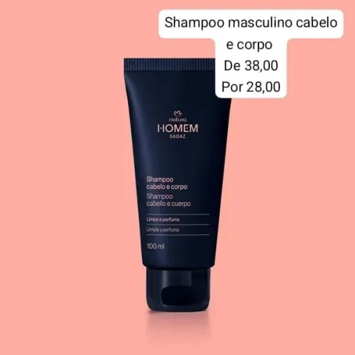 Shampoo cabelo e corpo masculino Natura