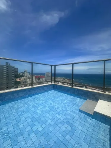 Lindo Studio mobiliado com vista mar no Costa Azul - Porteira fechada
