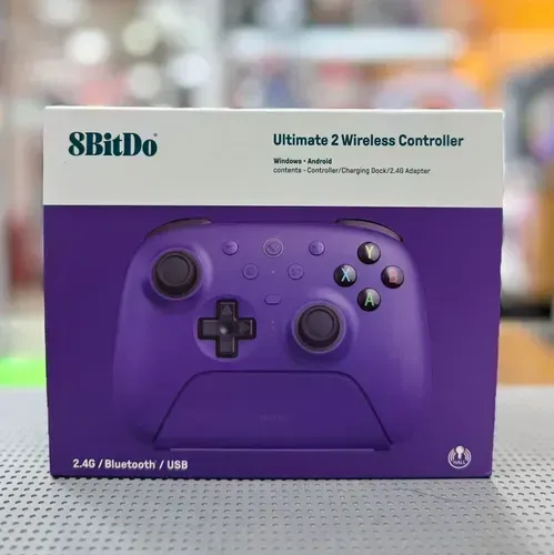 Controle Sem Fio 8BitDo Ultimate 2 Bluetooth com Gatilhos Hall Effect + Base de Carregamen