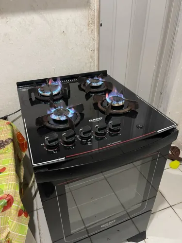 Fogão 4 bocas DAKO tampa de vidro
