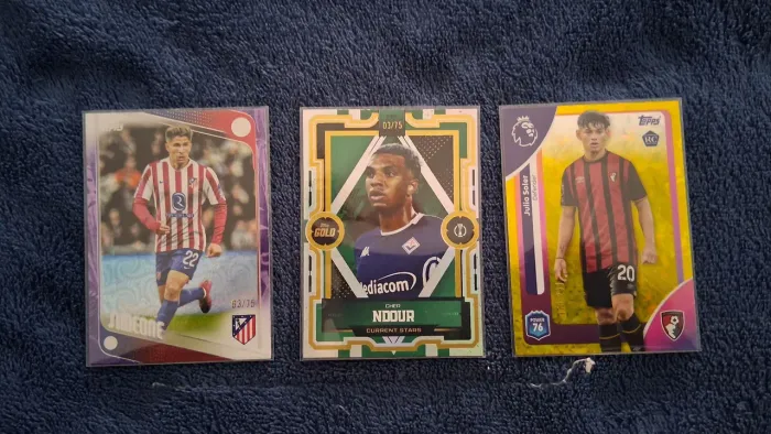 Kit 3 Cards Numerados Topps - Simeone /75, Ndour /75, Soler RC