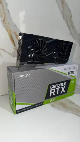 Placa de vídeo RTX 3060 PNY 12GB Verto zerada na caixa Faço Catira