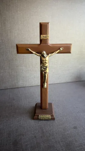 Crucifixo com base - Foi por Você - mesa ou parede