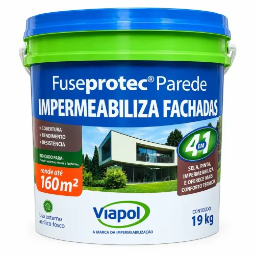 Fuseprotec Parede Viapol 19 kg Impermeabiliza Fachadas