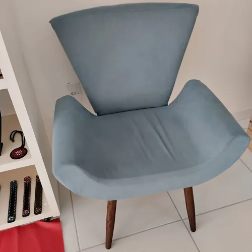 Poltrona azul turquesa