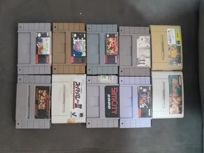 Lote de jogos super nitendo 10 jogos ao total