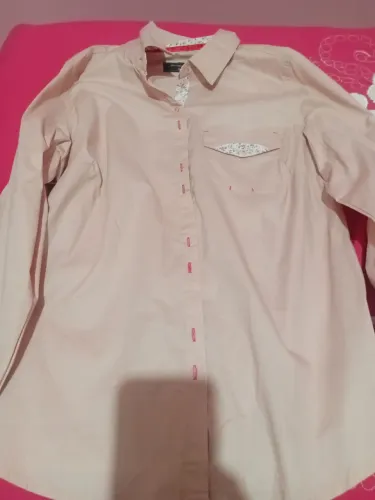 Camisa Social Rosa Feminina