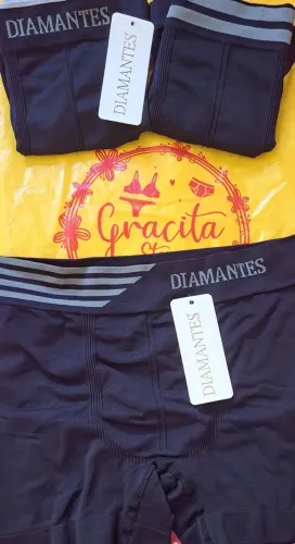 Kit com 3 Cuecas Boxer Diamantes Lingerie em 3D