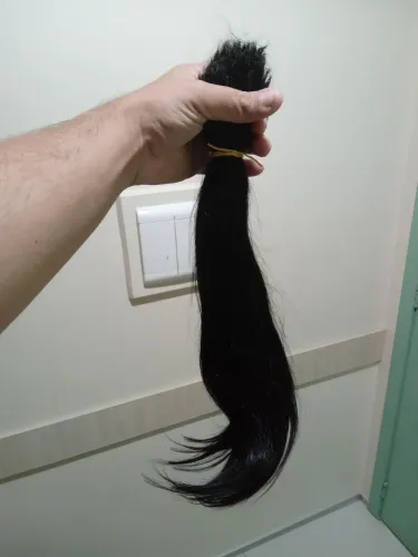 Cabelo humano 213 gramas 54cm