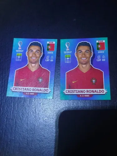 2 cristiano Ronaldos copa 2022 raríssimos em ótimo estado de conservação