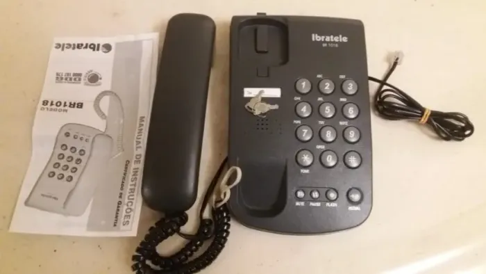 Telefone Fixo Ibratele - Modelo BR1018 - Com chave de bloqueio