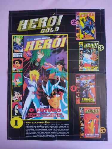 Pôster revista herói anos 90 