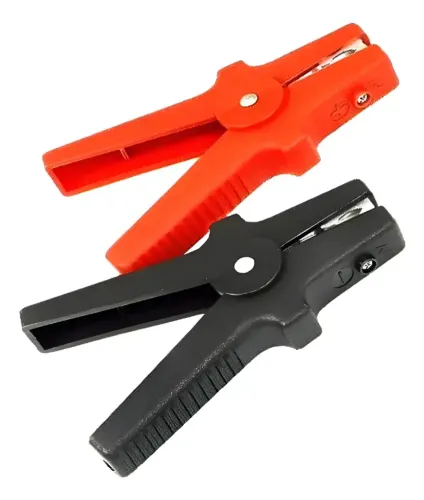 Grampo Jacaré 100A - Grampos Isolados para Carregadores de Bateria e Jumper