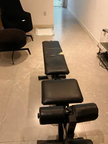 Banco de Supino Regulável + Extensor de Pernas - Treino Completo em Casa