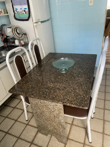 Mesa de Mármore 6 Cadeiras