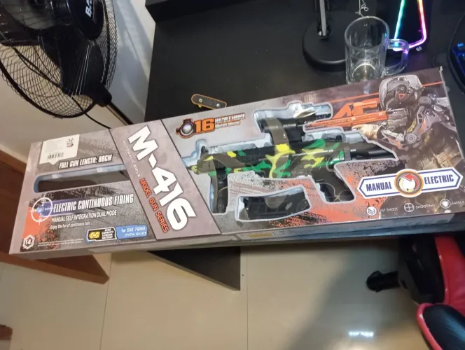 Brinquedo arminha de gel automática