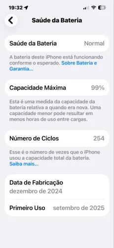iPhone 16e 128 GB Branco - Impecável | Bateria 99% | Caixa + Cabo Origi