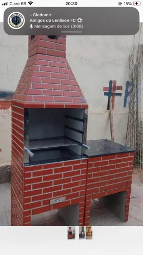 Churrasqueira formato Tijolinho 4 espetos tamos médio