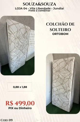 Colchão Ortobom de Solteiro Molas Ensacadas