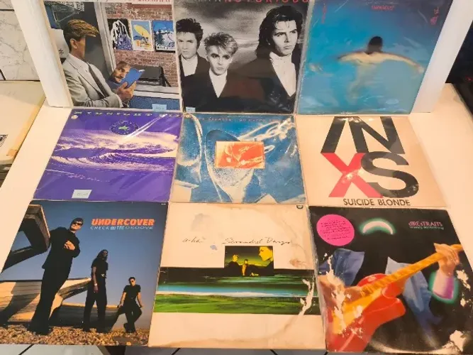 Lote com 9 Discos de Vinil (LPs) - Clássicos do Pop/Rock dos Anos 80