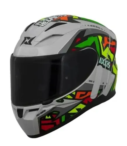 Capacete Axxis Segment Jolly Gloss Cinza-Claro Premiun