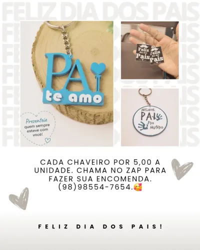 Faço chaveiros por encomenda.