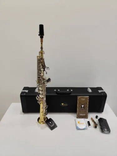 Sax Soprano Reto Eagle SP502LN - Laqueado c/ Niquelado - Novo R$5.190,00 /Parcelo 21x