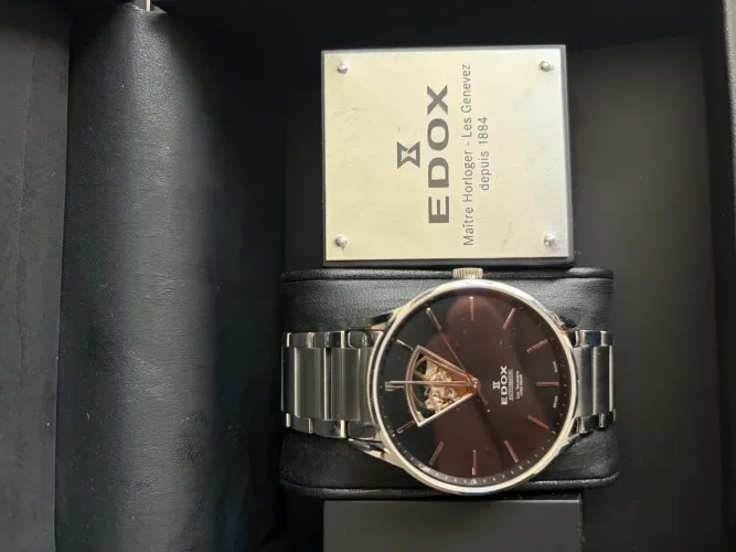 Relogio Edox Les Vauberts Open Heart