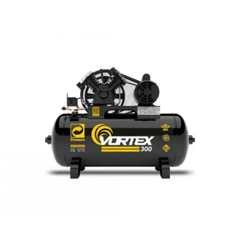 Compressor 10 Pés 2 Hp 140 Libras Monofásico 100l Vortex 2 Polos 100/220 Volts