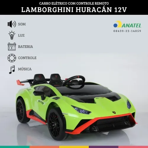 Carrinho Elétrico Infantil Lamborghini Huracán STO 12v A Pronta Entrega Loja Física