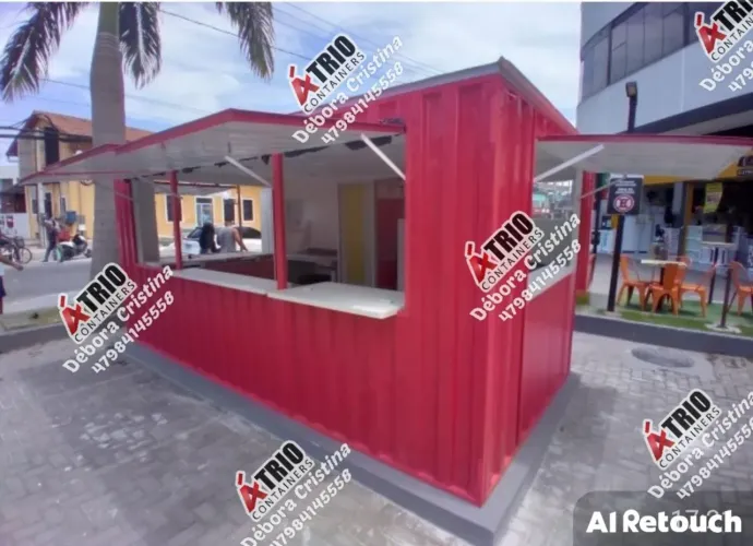 Container lanchonete cores a escolha personalizado 