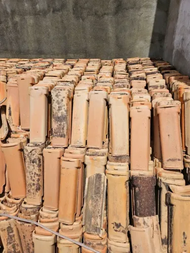telhas de barro usadas 0,50 centavos