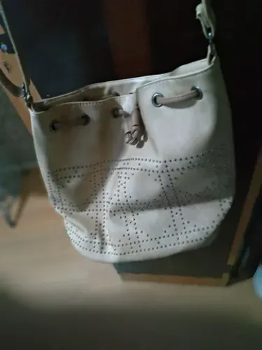 Bolsa couro bege