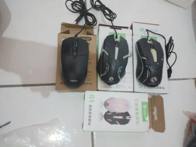 Mause com fio Led