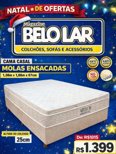 Cama mais colchão Ortobom