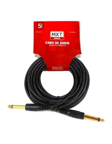 Cabo De Áudio P10 P10 Mono 5 Metros Mxt Para Instrumentos