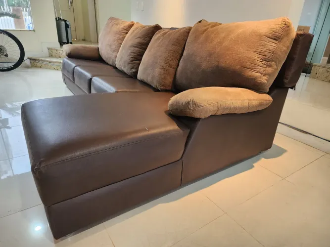 Sofá Chaise de couro de São Bento 