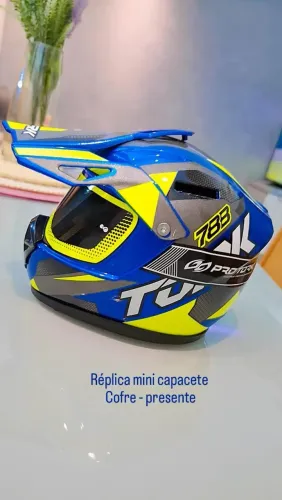 Mini capacete cofre decorativo para presente 