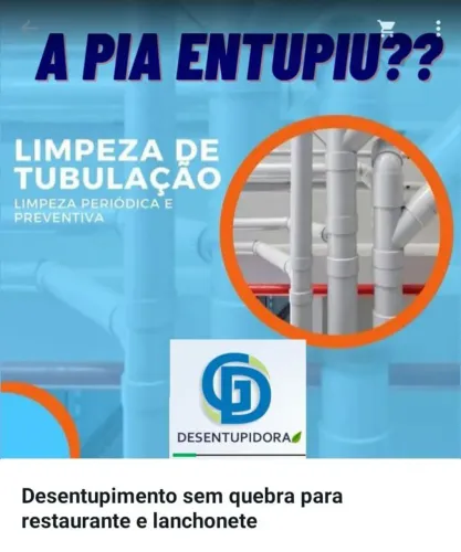 Desentupimento de pias.