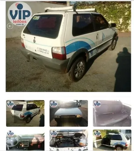 Sucata Para Retirada De Peças Uno Mille Way Econ 2 Portas 2011 Branco
