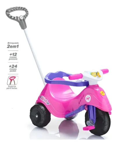 Motoca Infantil - Triciclo Passeio e Pedal