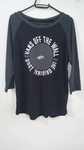 Camiseta Raglan 3/4 Vans Feminina Tamanho M Original