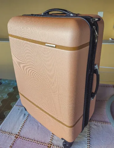 Mala Samsonite Rosa Rígida - Original EUA - Usada 1x